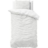 Sleeptime Velvet Touch - Dekbedovertrek - Eenpersoons - 140x200/220 + 1 kussensloop 60x70 - Wit