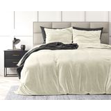 Sleeptime Velvet Touch - Dekbedovertrekset - Lits-Jumeaux - 240x200/220 + 2 kussenslopen 60x70 - Creme