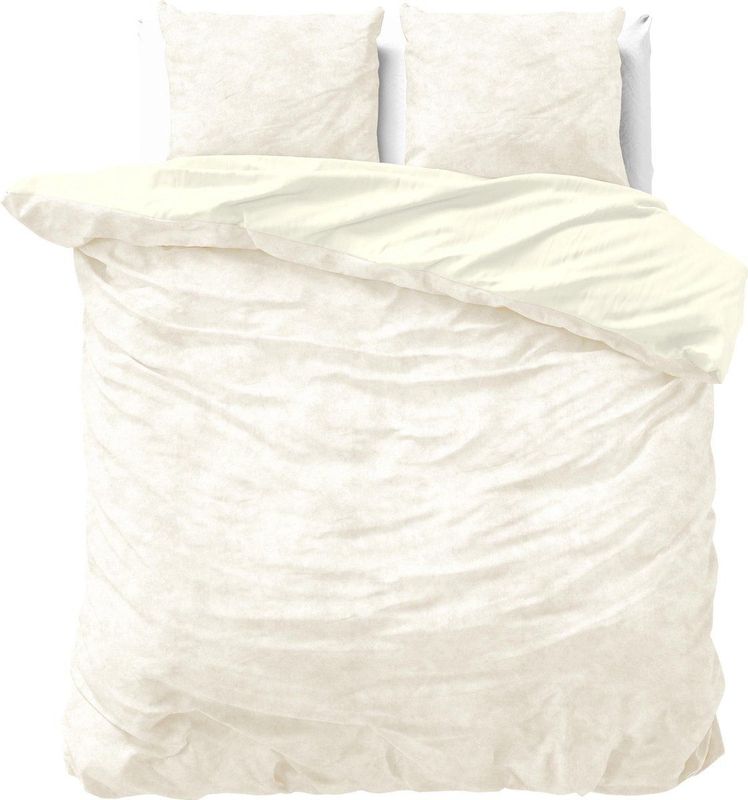 Sleeptime Velvet Touch - Dekbedovertrekset - Lits-Jumeaux - 240x200/220 + 2 kussenslopen 60x70 - Creme