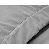 Sleeptime Velvet Touch - Dekbedovertrek - Eenpersoons - 140x200/220 + 1 kussensloop 60x70 - Grijs