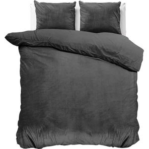 Sleeptime Velvet Touch Dekbedovertrekset + 2 kussenslopen Antraciet