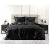 Sleeptime Velvet Touch Dekbedovertrekset + 2 kussenslopen Zwart