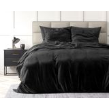 Sleeptime Velvet Touch Dekbedovertrekset + 2 kussenslopen Zwart