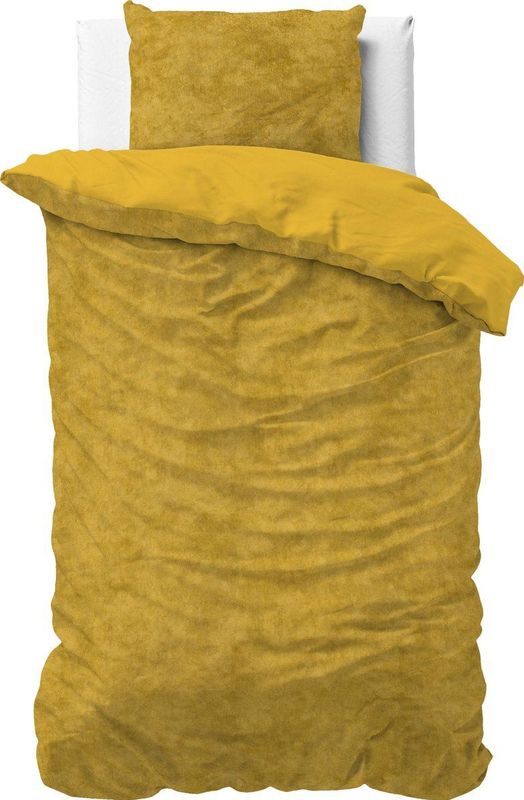 Sleeptime Velvet Touch - Dekbedovertrek - Eenpersoons - 140x200/220 + 1 kussensloop 60x70 - Goud