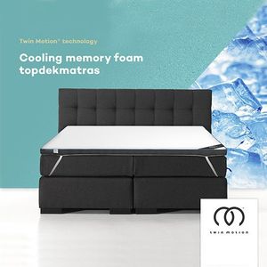 Twin Motion® - Topdekmatras - Cooling / Verkoelend Traagschuim - 140x200x8cm (tweepersoons / twijfelaar)