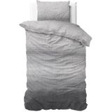 Dreamhouse Flanel Tamar Dekbedovertrek - 140x200/220 + 1 kussensloop 60x70 - Grijs - Eenpersoons