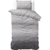 Dreamhouse Flanel Tamar Dekbedovertrek - 140x200/220 + 1 kussensloop 60x70 - Grijs - Eenpersoons