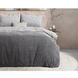 Dreamhouse Flanel Tamar Dekbedovertrek - 200x200/220 + 2 kussenslopen 60x70 - Grijs - Tweepersoons