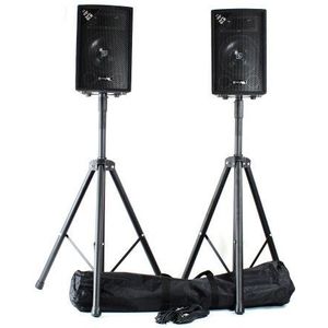 Vonyx SL8 - 2-weg Speakerset - 800W - Inclusief Statieven