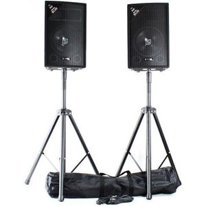 Vonyx SL10 disco speakers - 1000W 2-weg speakerset met 10'' woofers incl. statieven