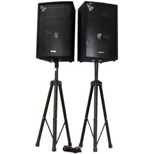 Vonyx SL12 disco speakers - 1200W 2-weg speakerset met 12'' woofers incl. statieven