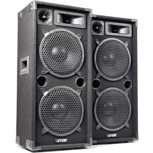 MAX - MAX210 - Speakerset - 2000W - 2x 10 inch - Voor Karaoke en DJ