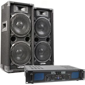 MAX Complete 1000W Speakerset MAX28 met Versterker