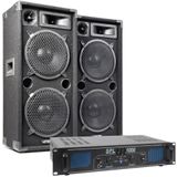 MAX Complete 1000W Speakerset MAX210 met Versterker