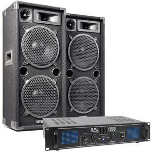 MAX Complete 1000W Speakerset MAX210 met Versterker