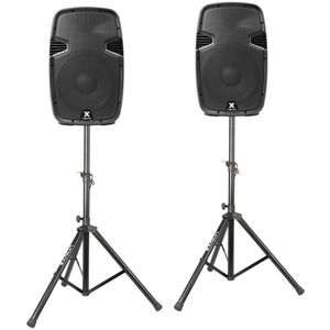 Vonyx - SPJ-1200A - Speakerset - 12 inch - 1200W - Inclusief Standaards