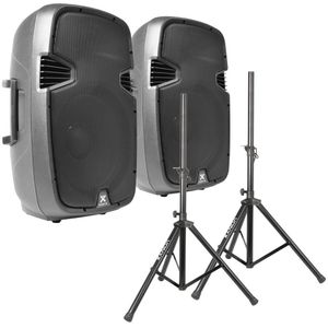Vonyx - SPJ-1500A - Speakerset - 15 inch - 1600W - Inclusief Standaards