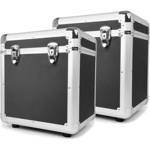 Power Dynamics RC100 12" Platenkoffers Zwart (Set van 2)