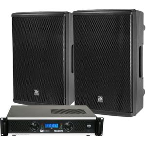 Power Dynamics geluidsinstallatie met 2x PD412P 12" speakers - 2400W