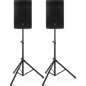 Power Dynamics PD412A speakerset 2800W met standaards