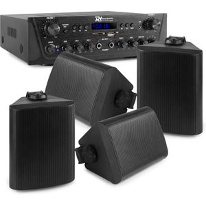 Power Dynamics - PDC85 - Geluidsinstallatie - Zwart - Bluetooth - 4 Speakers