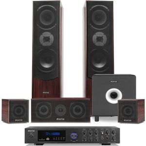 Home cinema set - Fenton - Incl. 5 speakers & actieve subwoofer - Bluetooth en mp3 speler