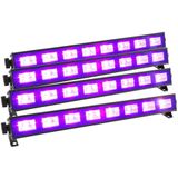 Blacklight - BeamZ complete blacklight set met 4x BUV93 blacklight lamp LED bar