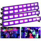 Blacklight - BeamZ complete blacklight set met 4x BUV93 blacklight lamp LED bar