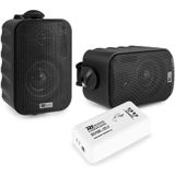 Bluetooth speakerset opbouw 3 voor tuin en terras - Zwart