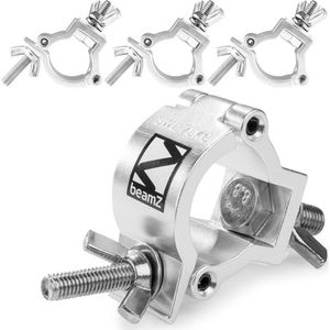 BeamZ BC35-75 set van 4 slimline Half Couplers 75kg - Aluminium