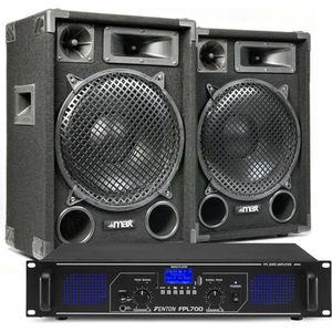 MAX12 DJ luidspreker en Bluetooth versterker combinatie 1400W