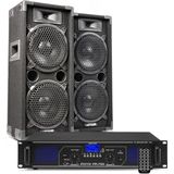 DJ geluidsinstallatie met Bluetooth - MAX28 DJ luidsprekers + Bluetooth versterker combinatie - 1600W