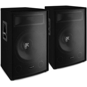 Luidsprekerset - Vonyx 15"""" speakerset met 2x SL15 speakers 800W (1600W totaal) voor de grotere feesten in of rondom huis of voor de gevorderde DJ