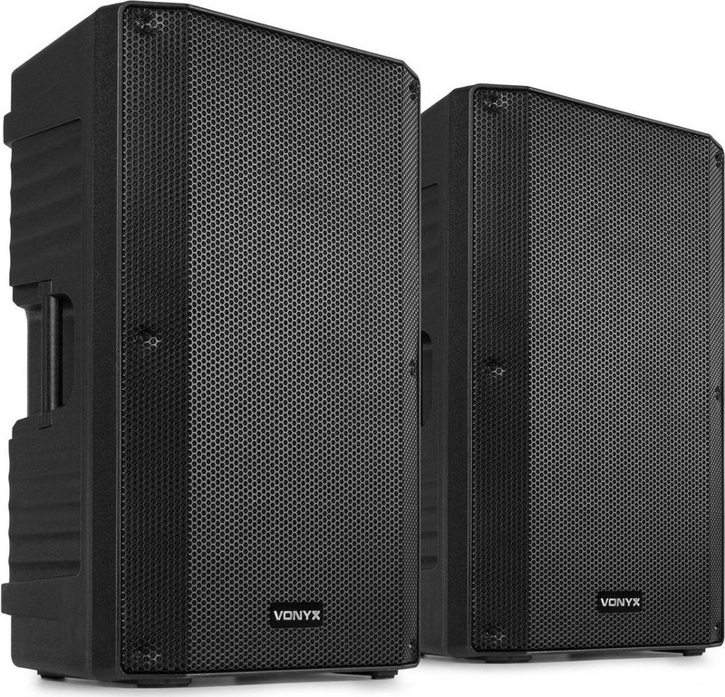 Passieve speakerset - Vonyx VSA12P speakerset 12'' passieve speakers met 1600W vermogen voor muziek, zang en spraak