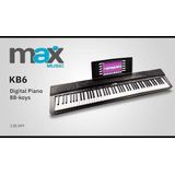 MAX KB6 Digitale Piano - 88 Aanslaggevoelige Toetsen - Sustainpedaal
