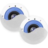 Power Dynamics Inbouw Speaker - 2x Plafond Speaker ESCS6 + Bluetooth Versterker BT10 - Complete Set voor Kantoor, Hal, Wachtkamer, etc.