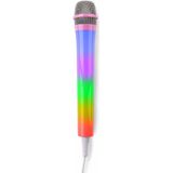 Karaoke set kinderen - Vonyx SBS50P karaokeset op accu met Bluetooth, LED karaoke microfoon, echo effect en LED lichteffect - Roze