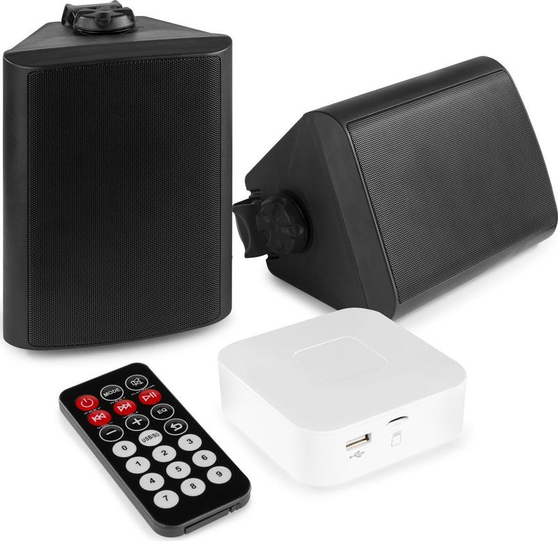 Buitenspeakers - Power Dynamics Bluetooth speakerset (5 inch) - Zwart