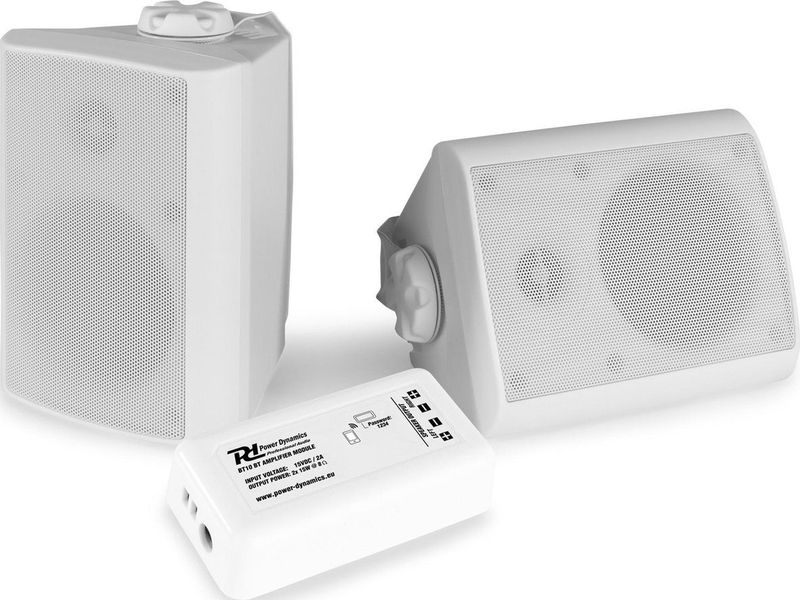Power Dynamics - BT10 - Versterker - Wit - Bluetooth