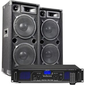 MAX210 DJ luidspreker en Bluetooth versterker combinatie 2000W