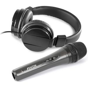 DJ koptelefoon Vonyx VH120 + DJ microfoon Fenton DM105 - DJ accessoires