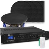 Geluidsinstallatie met 12x NCSP5B inbouw speaker en PRM120 versterker met Bluetooth van Power Dynamics
