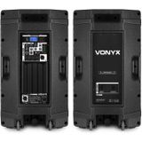 Actieve speakerset - Vonyx VSA150S - Geluidsinstallatie met Bluetooth incl. statieven - 1000W - 15''