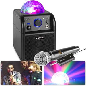 Karaoke set voor kinderen - Vonyx SBS50B - Draadloze karaokeset met Bluetooth en draadloze microfoon