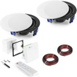 Power Dynamics - Powerline A50WSet - Inbouw Versterker - Inclusief 2 Plafondspeakers - Bluetooth