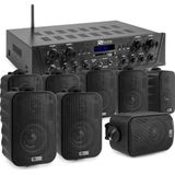 Power Dynamics - PV240BT - Geluidsinstallatie - Zwart - 4-zone Versterker + 8 Speakers