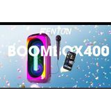 Karaoke set met Microfoon - Fenton BoomBox400 - Karaoke Box met Lichteffecte - Bluetooth en Accu