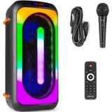 Karaoke set met Microfoon - Fenton BoomBox400 - Karaoke Box met Lichteffecte - Bluetooth en Accu