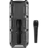 Karaoke set met Microfoon - Fenton BoomBox300 - 100W Karaoke Box met Discolich - Bluetooth en Accu