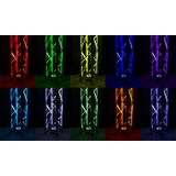 Uplighter - Set van 2 BeamZ BBP90 Uplights met 4 x 4W LED's en ingebouwde accu - Incl. afstandsbediening